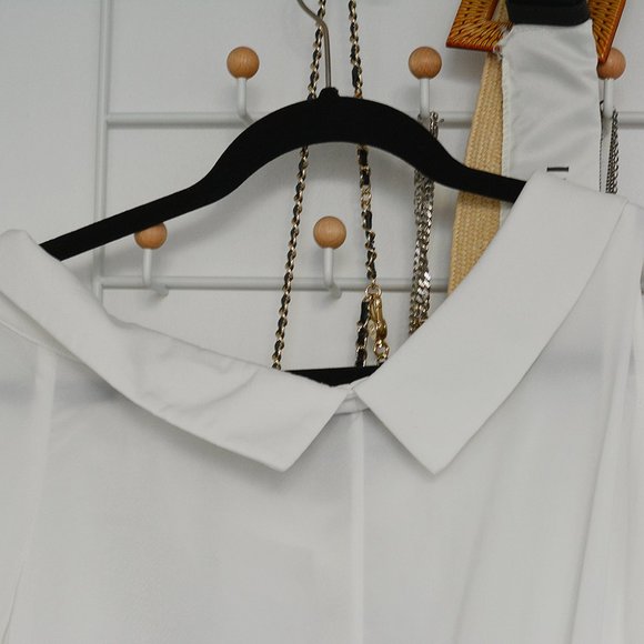 ONLY White Chiffon Cut Out Blouse - Picture 4 of 9